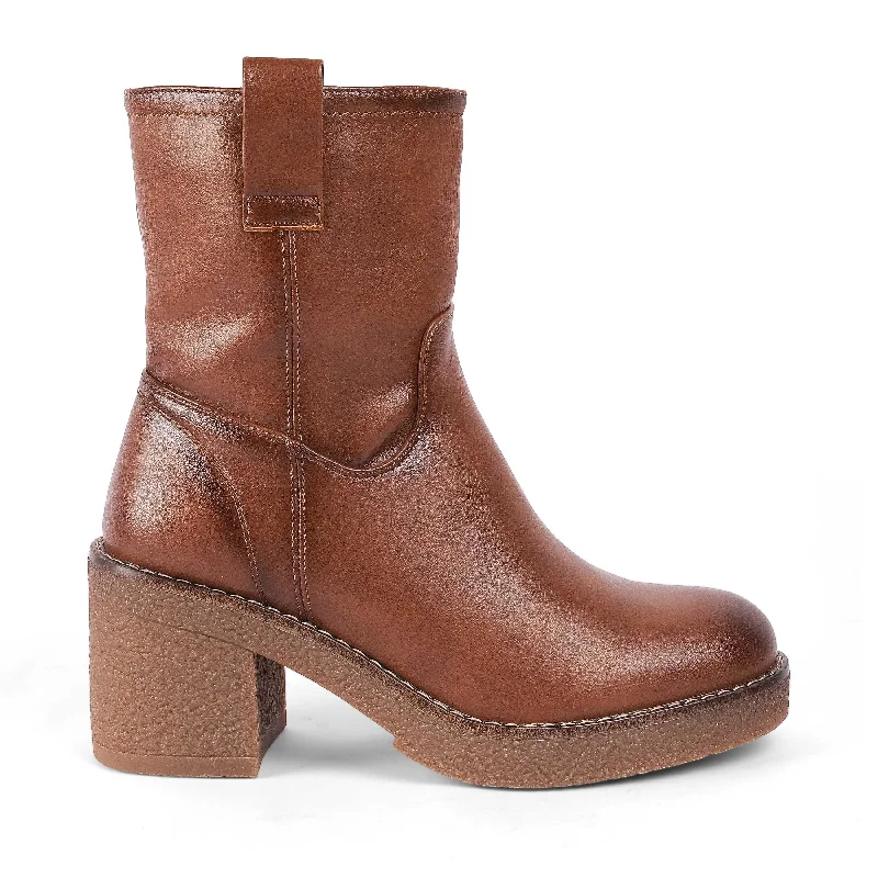 Stylish boots for cold weather protection -Tresmode Gallen Camel Women's Ankle-length Boots