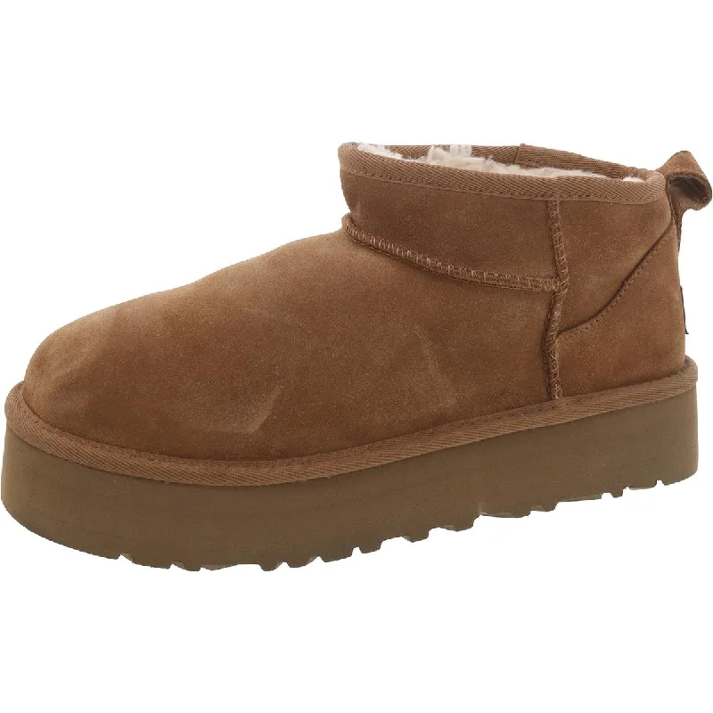 Budget boots for men -Ugg Womens Suede Cold Weather Shearling Boots