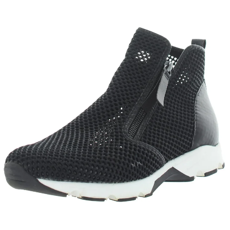 All Black Womens Amazing Mesh Hi-Top Fashion Sneakers