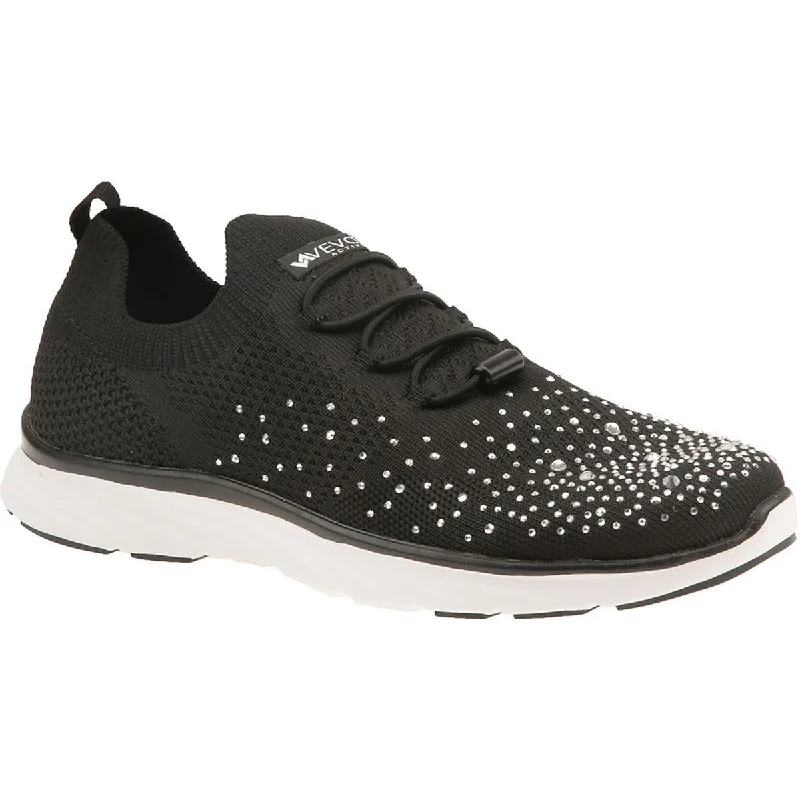 Vevo Active Womens Steffi Rhinestone Lifestyle Casual And Fashion Sneakers