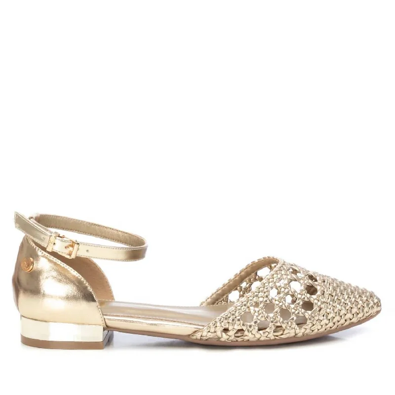 Women's Ballerinas Shoes In Gold