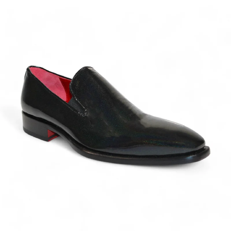 sleek red loafers-Emilio Franco EF13 Men's Shoes Patent Leather Formal Loafers (EFC1104)