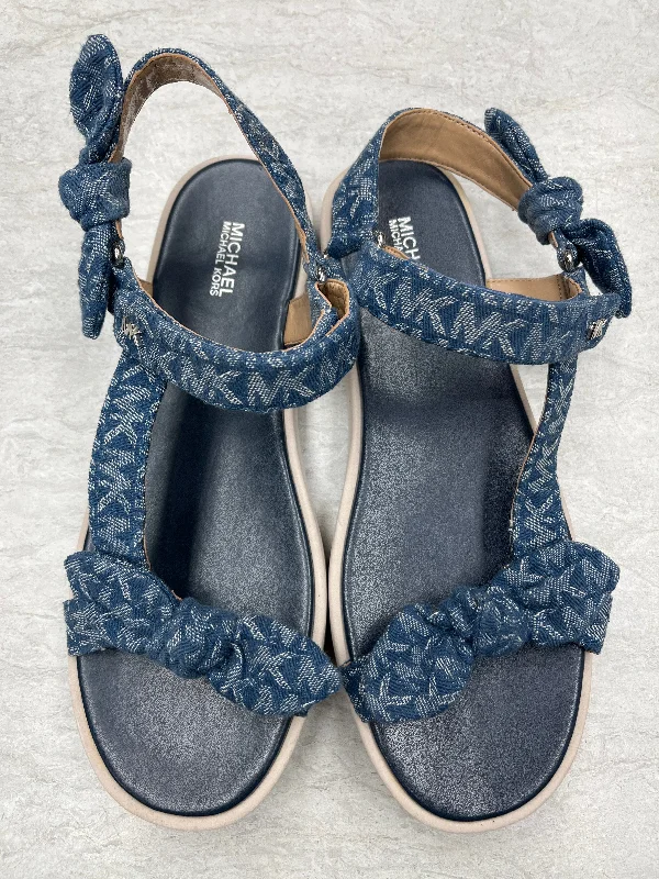 women’s sandals with glitter uppers -Sandals Designer By Michael Kors In Blue, Size: 11