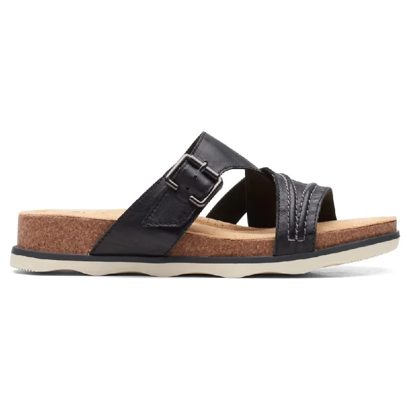 Clarks Brynn Hope Black Leather Sandal (Women's)