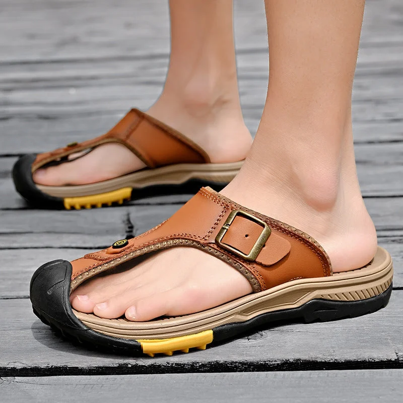 Slippers with good support-Men's Fashion Outdoor Beach Slippers