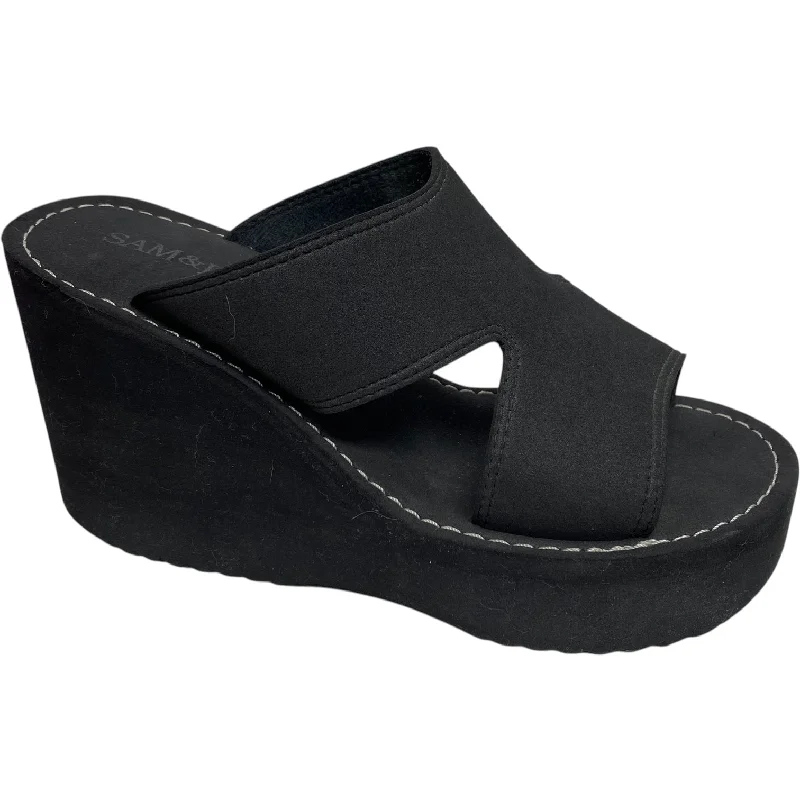 sandals for warm weather getaways -Sandals Heels Platform By Sam And Libby In Black, Size: 5.5