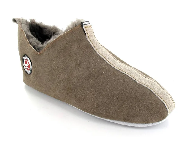 Slippers for spring hues-SHEPHERD Women's Sheepskin Slippers | Lina, Stone