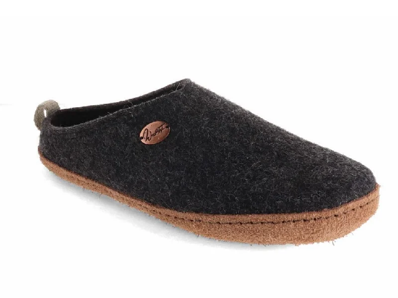 Slippers with minimal rest-WoolFit® 'Tundra' Eco-Friendly Slippers, dark gray