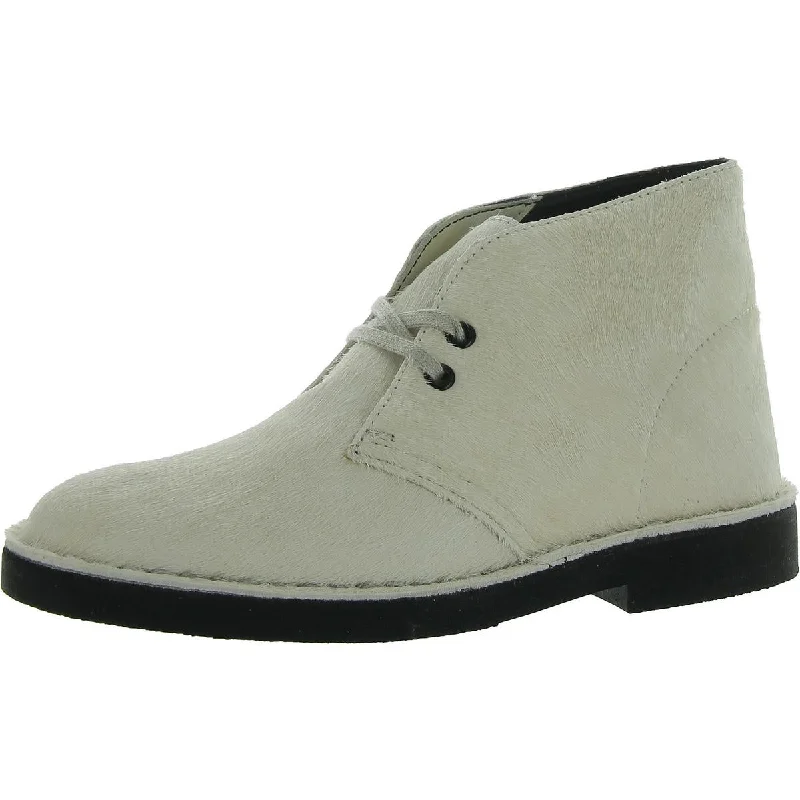 Budget-friendly boots for women -Clarks Womens Desert Boot 2 Calf Hair Padded Insole Chukka Boots