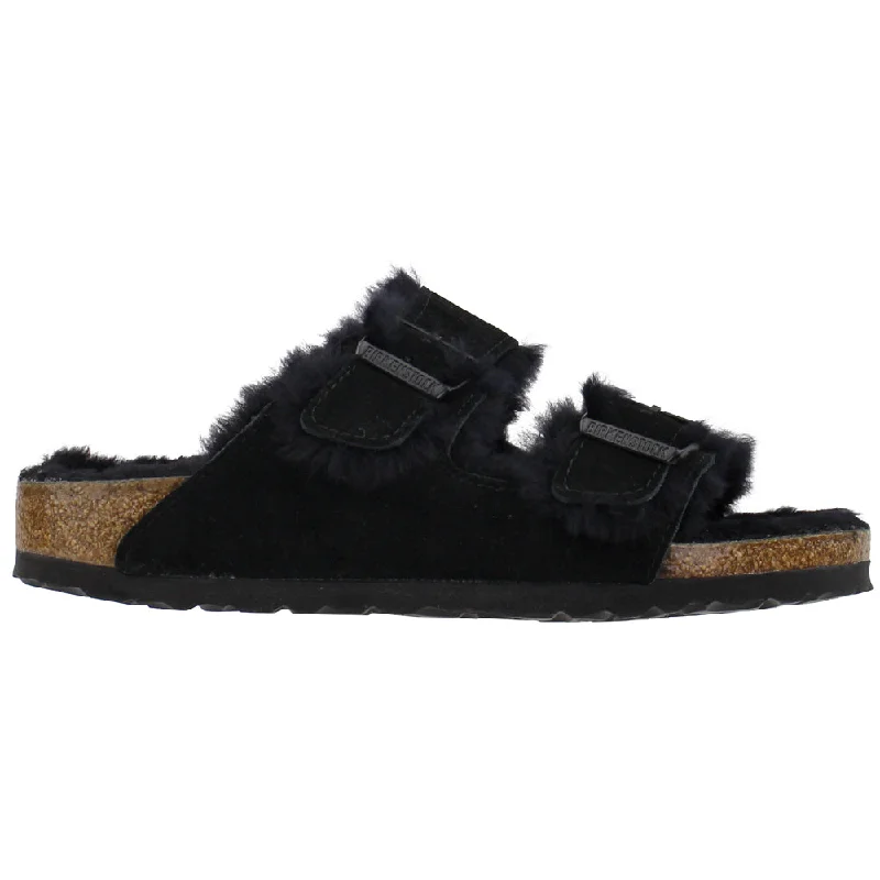 sandals with quick-dry soles -Arizona Shearling Suede Footbed Sandals