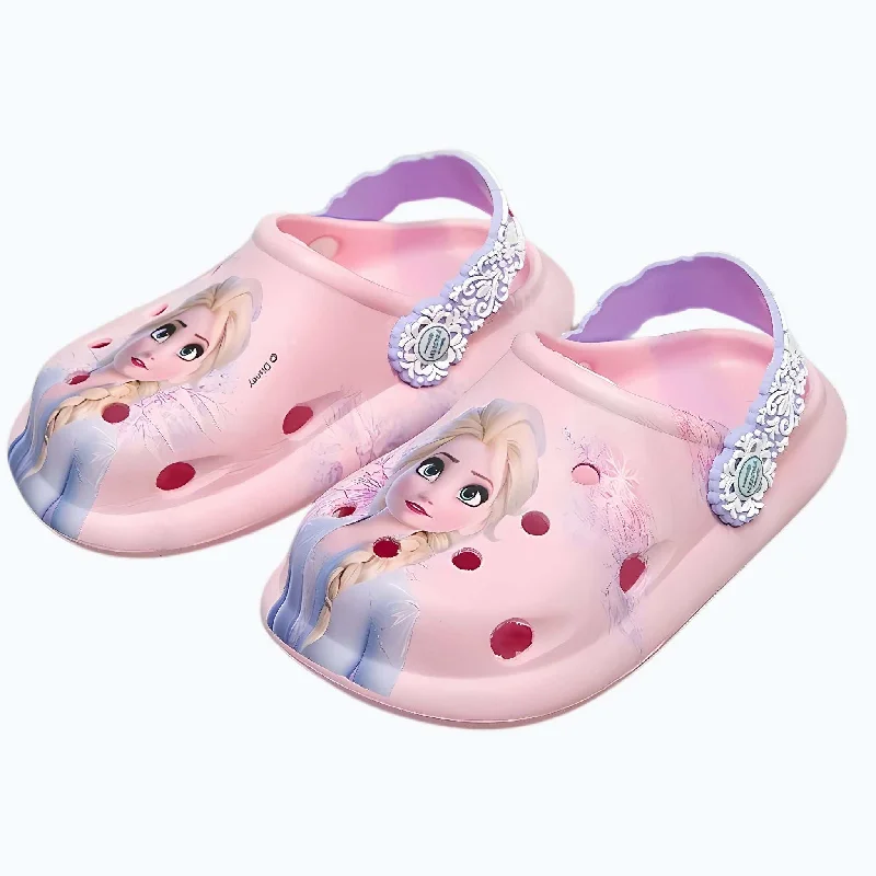 Slippers for relaxed vibes-Princess Elsa Summer Slippers – Comfortable & Magical for Kids