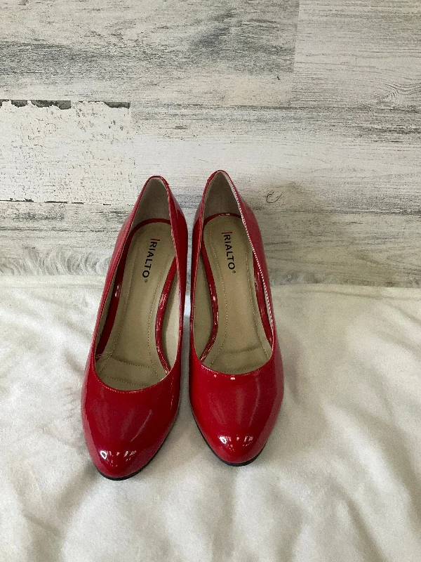 high heels with textured material for variety -Shoes Heels Stiletto By Rialto In Red, Size: 8