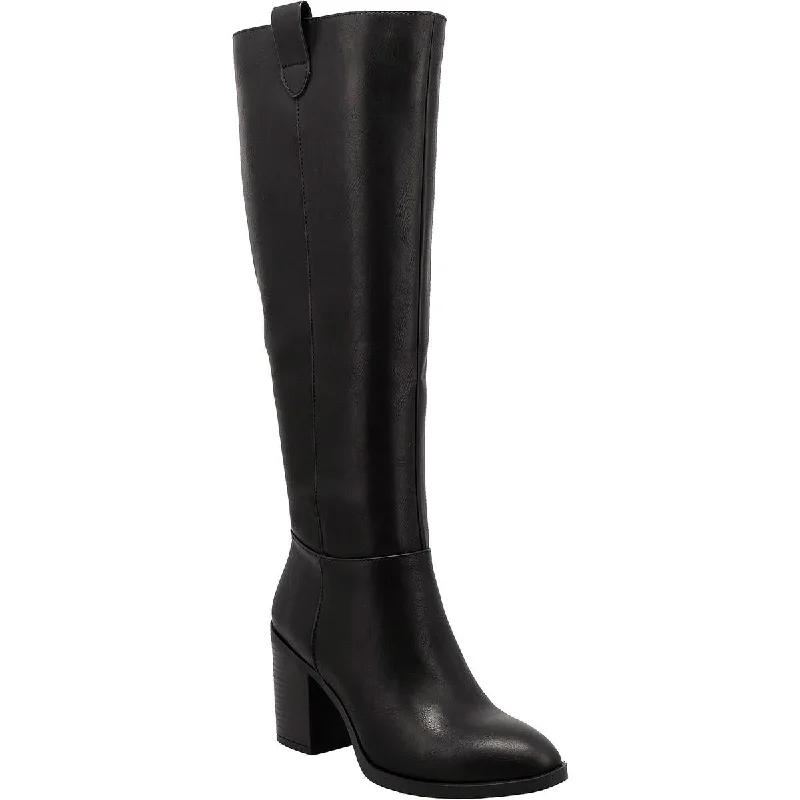 Lightweight boots for hiking -Mia Womens Hadley Faux Leather Tall Knee-High Boots