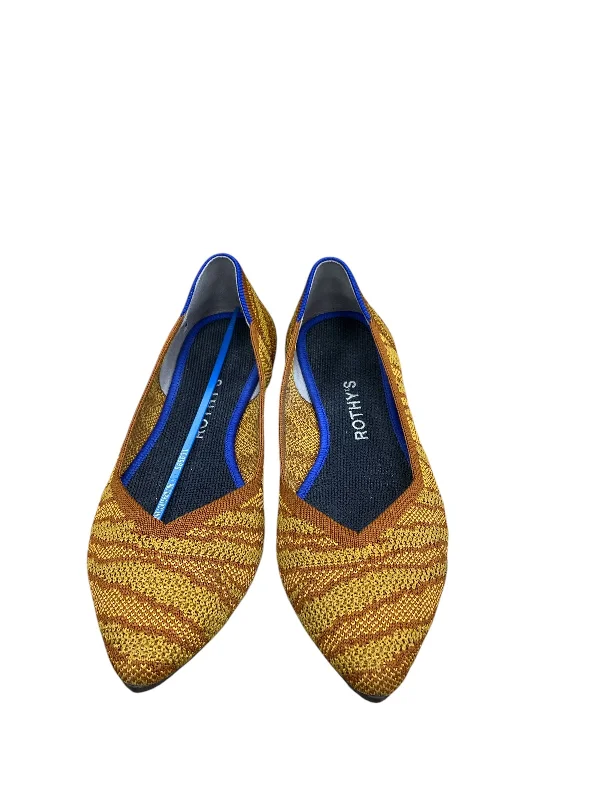 trendy silver flats-Shoes Flats By Rothys In Orange & Yellow, Size: 8