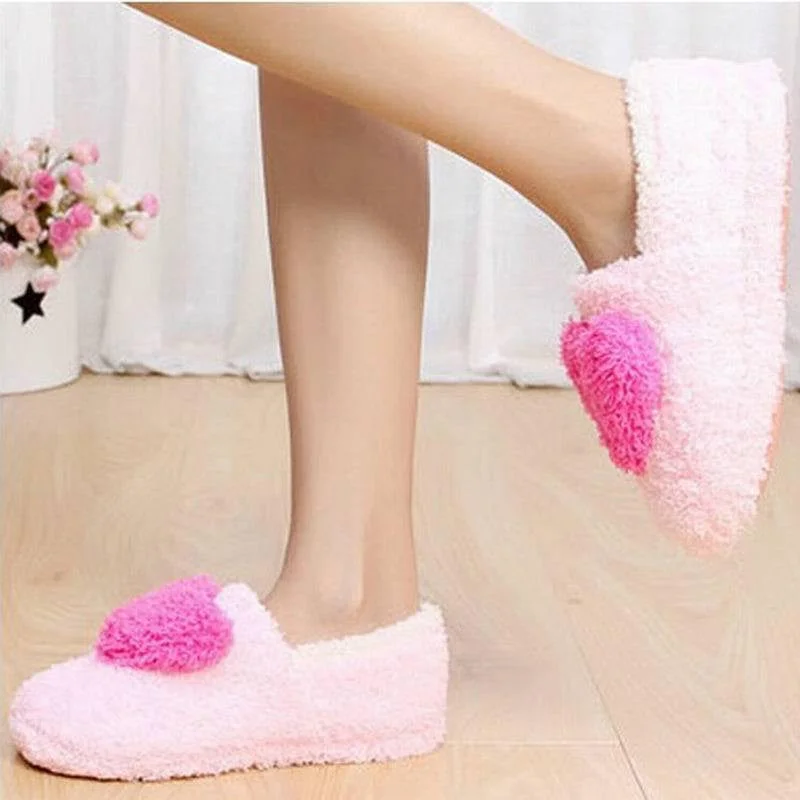 Slippers for summer calm-Ladies Home Floor Soft Women indoor Slippers Outsole Cotton-Padded Shoes Female Cashmere Warm Casual Shoes