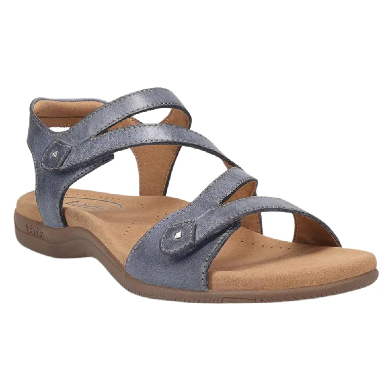 Taos Big Time Dark Blue Leather Sandal (Women's)