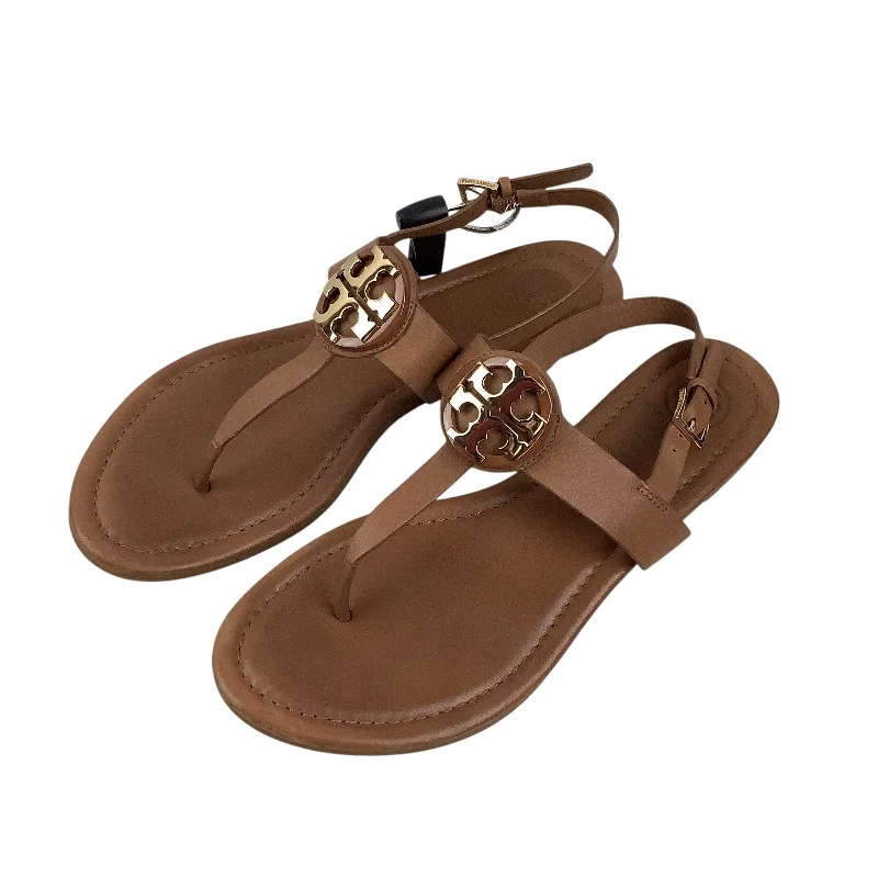 sandals for summer journeys -Sandals Designer By Tory Burch In Brown, Size: 7.5