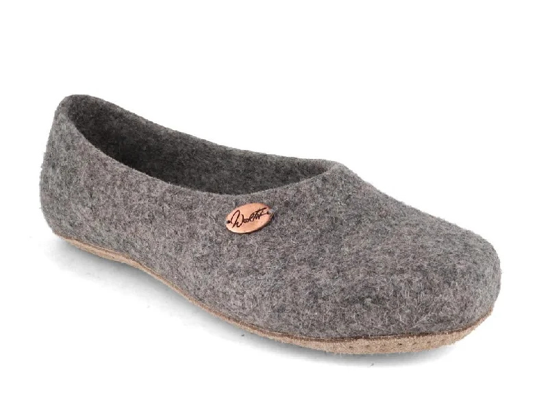 Slippers for summer rest-WoolFit® Ballerina Slippers, light grey