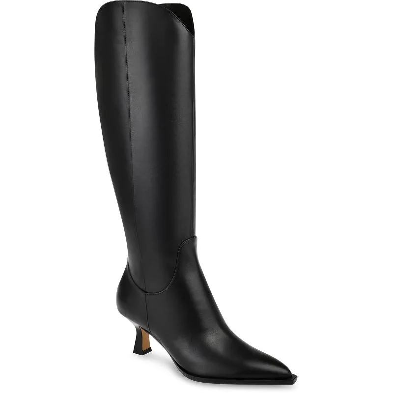 Durable winter boots for city walks -Dolce Vita Womens Annika Leather Wide Calf Knee-High Boots