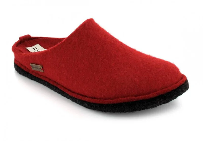 Slippers with plush lining-HAFLINGER® Indoor Slippers | Flair Soft, Ruby