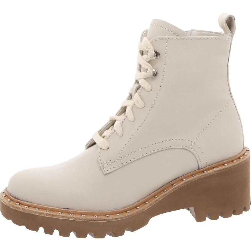 Best boots for hunting in cold weather -Dolce Vita Womens Leather Lugg Sole Combat & Lace-Up Boots