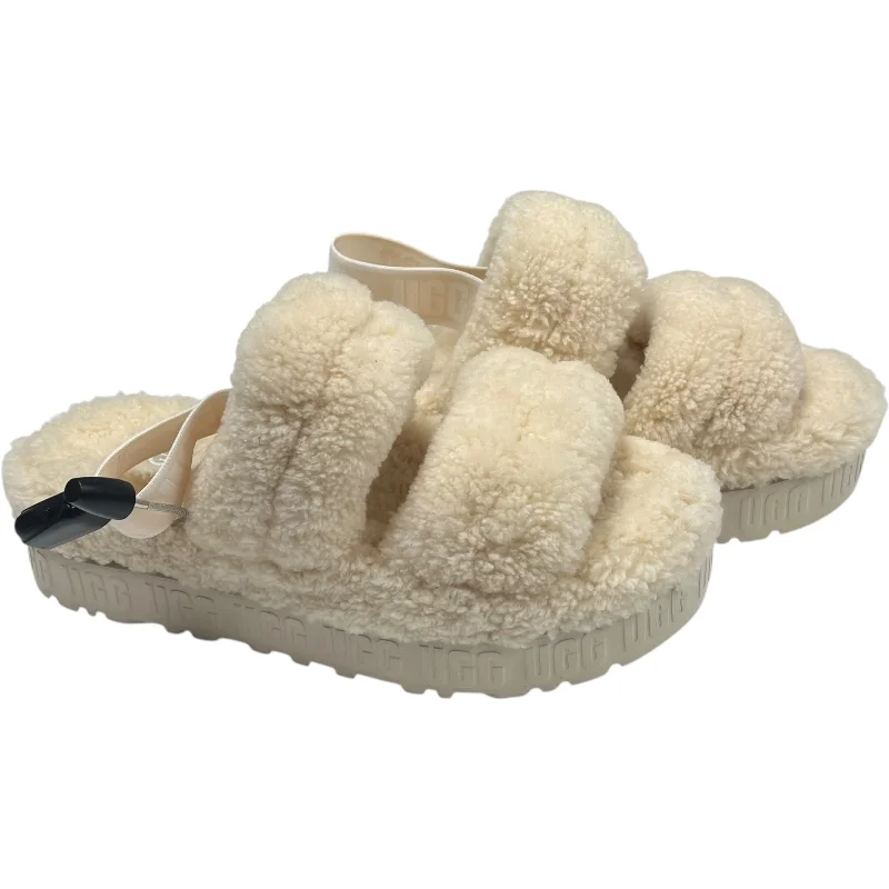 sandals with durable stitching -Sandals Designer By Ugg In Cream, Size: 8