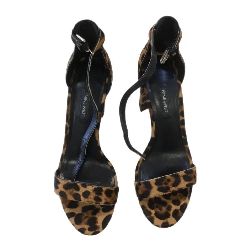 high heels for pairing with tailored outfits -Shoes Heels Stiletto By Nine West In Animal Print, Size: 9.5