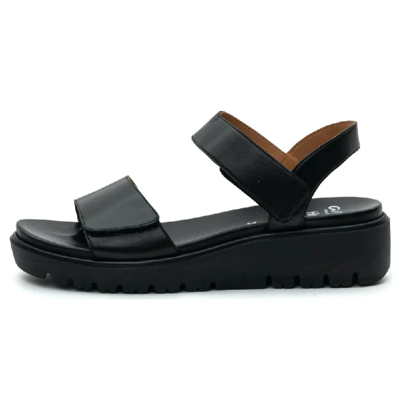 Ara Bellvue Black Nappa Soft Platform Sandal (Women's)