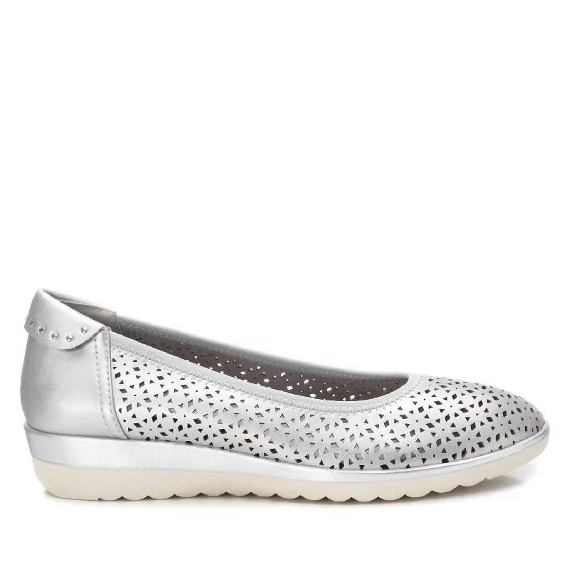 Women's Ballerinas Shoes In Silver