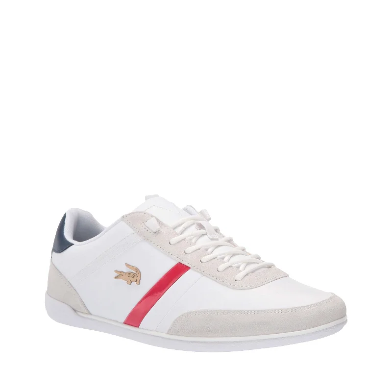 Men's Shoes Lacoste GIRON 0721 1 Lace Up Sneakers 41CMA0050286 WHITE / RED