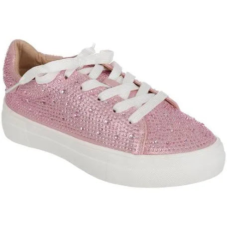 Pink Rhinestone Sneakers