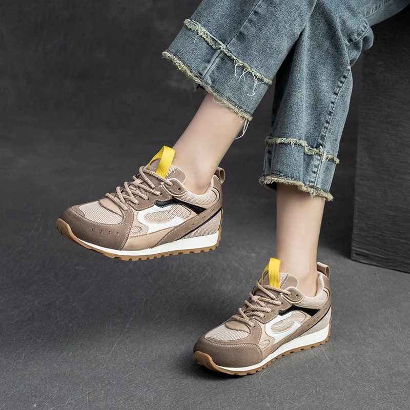 Women Retro Patchwork Breathable Casual Training Sneakers