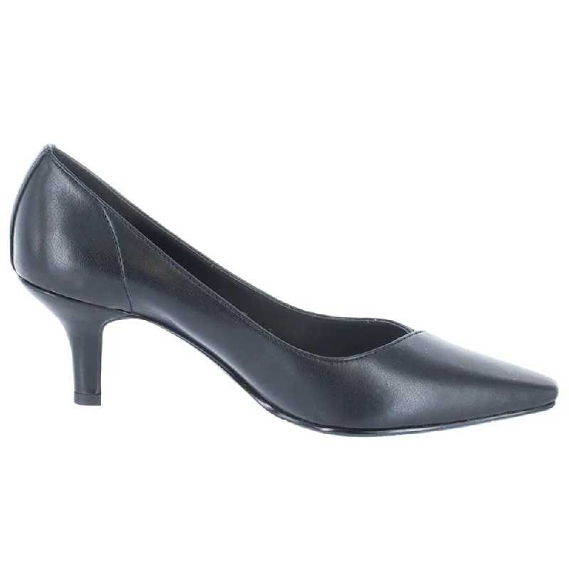 high heels for chic and stylish office attire -Chiffon Kitten Heel Pointed Toe Pumps