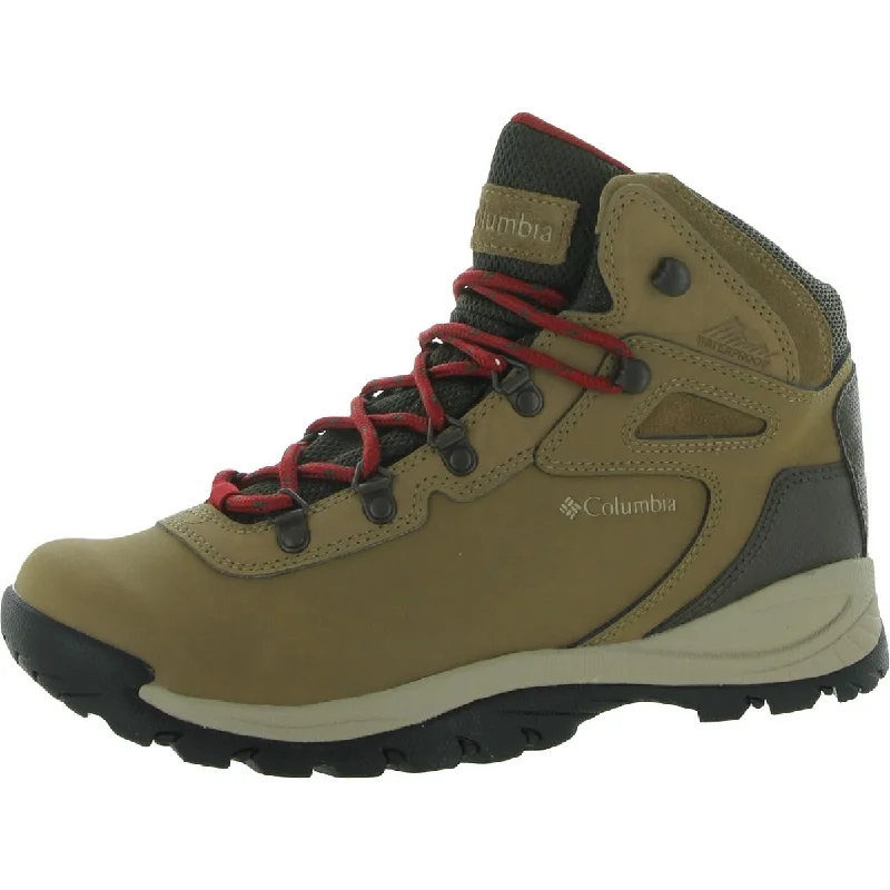 Warm and durable snow boots for trekking -Columbia Womens Newton Ridge Plus Wide Leather Waterproof Hiking Boots