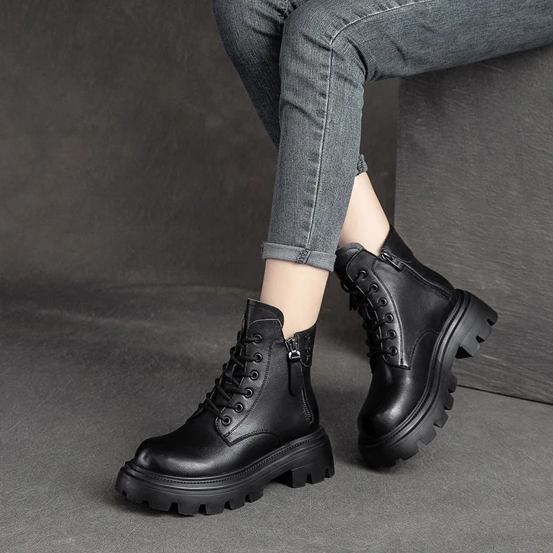 Stylish boots for fall season -Women Casual Minimalist Soft Leather Boots