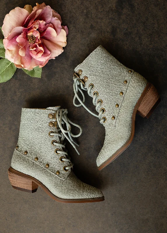 Stylish boots for holiday parties -Eliza Boot in Neutral Green