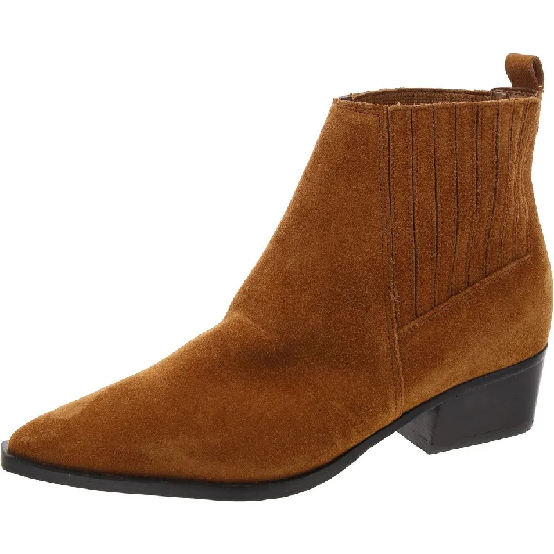 Boots for work in construction -Marc Fisher LTD Womens Faux Suede Pull On Chelsea Boots