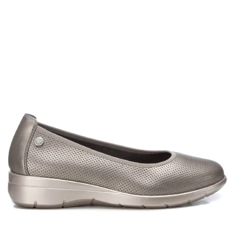 Women's Flat Ballerina In Lead