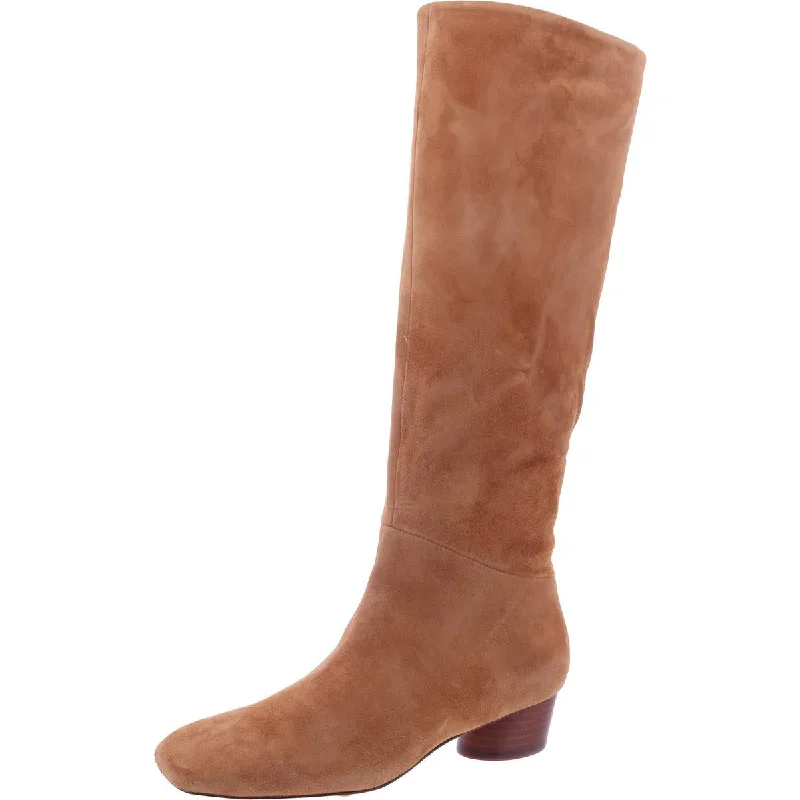 Stylish boots for fall season -Vince Womens Suede Pull On Knee-High Boots