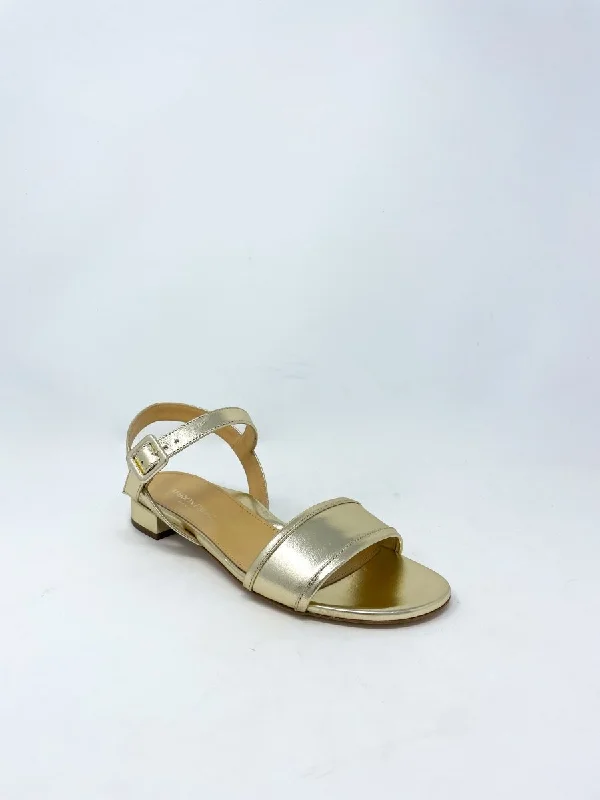 sandals with lightweight heels -Imogen Flat Sandal in Soft Gold