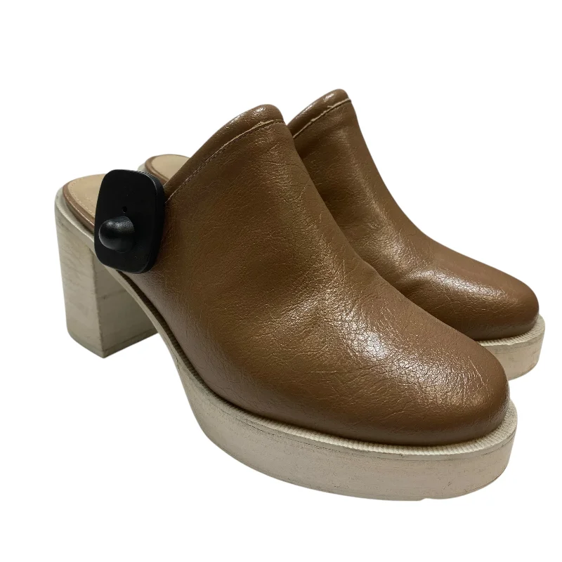 unique high heels with custom designs -Shoes Heels Block By Oasis Society In Brown, Size: 10