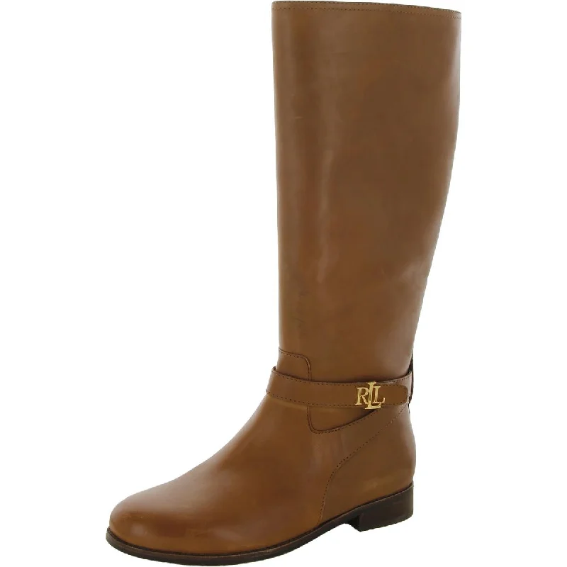 Stylish snow boots with high functionality -Lauren Ralph Lauren Womens Brittaney Leather Side Zip Mid-Calf Boots