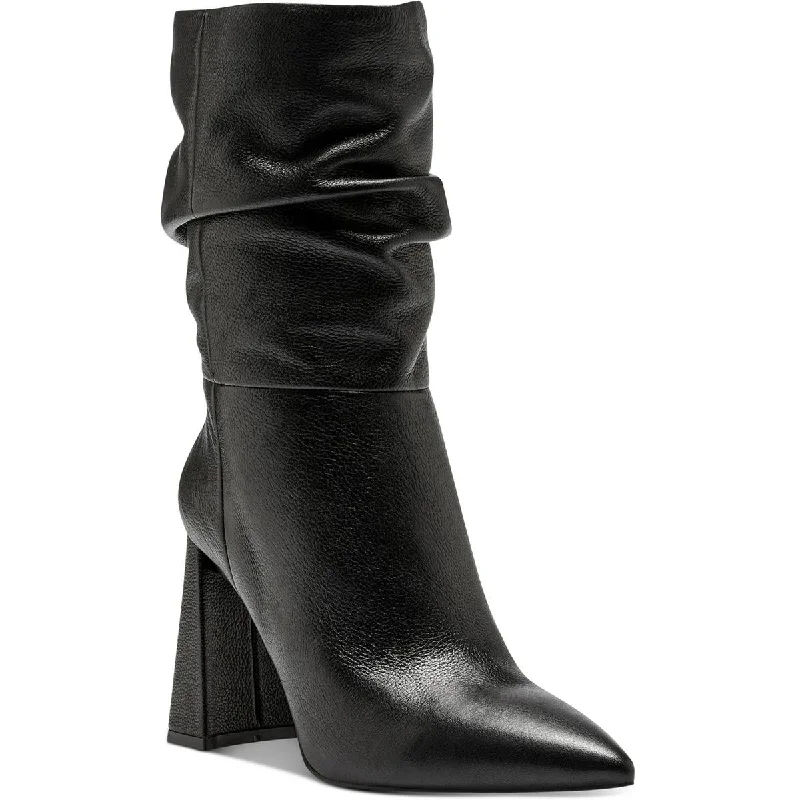 Fashionable boots for walking in extreme snow -Vince Camuto Womens Ambie Ruched Dressy Mid-Calf Boots