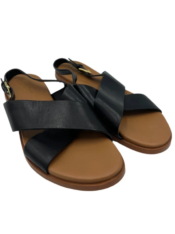 sandals with durable stitching -Sandals Designer By Cole-haan In Black, Size: 7.5