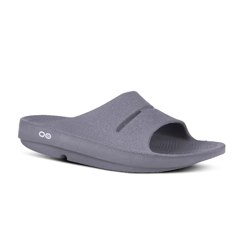 women’s flat sandals with arch support -Men's OOFOS OOahh Slide