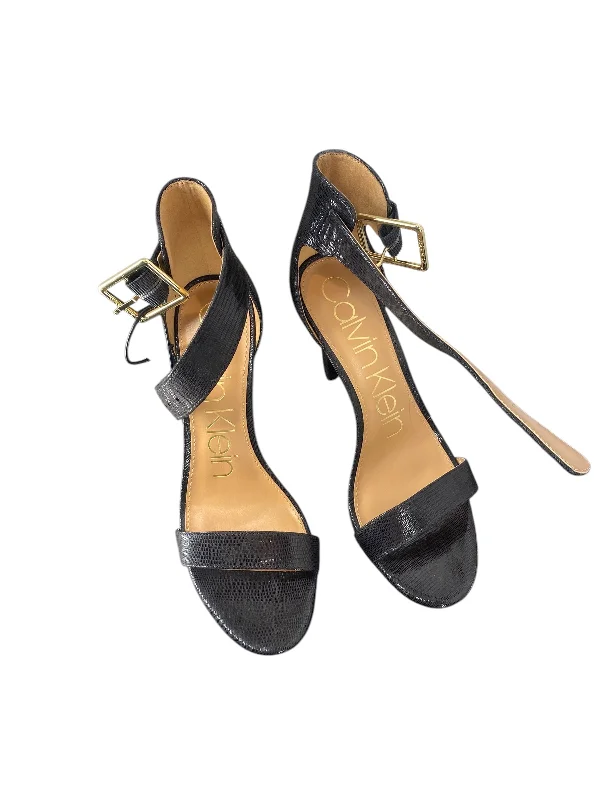 minimalist high heels for simplicity -Shoes Heels Platform By Calvin Klein In Black, Size: 9