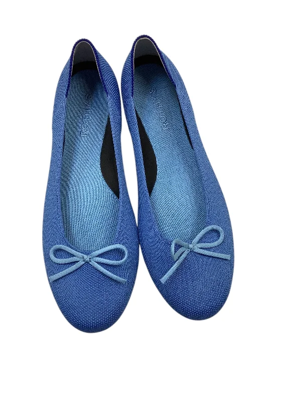 soft suede flats-Shoes Flats By Rothys In Blue, Size: 9