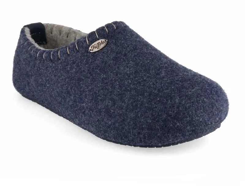 Slippers with casual hues-Tuffeln® Closed-Heel Slippers with Arch Support «Hauszeit», jeans