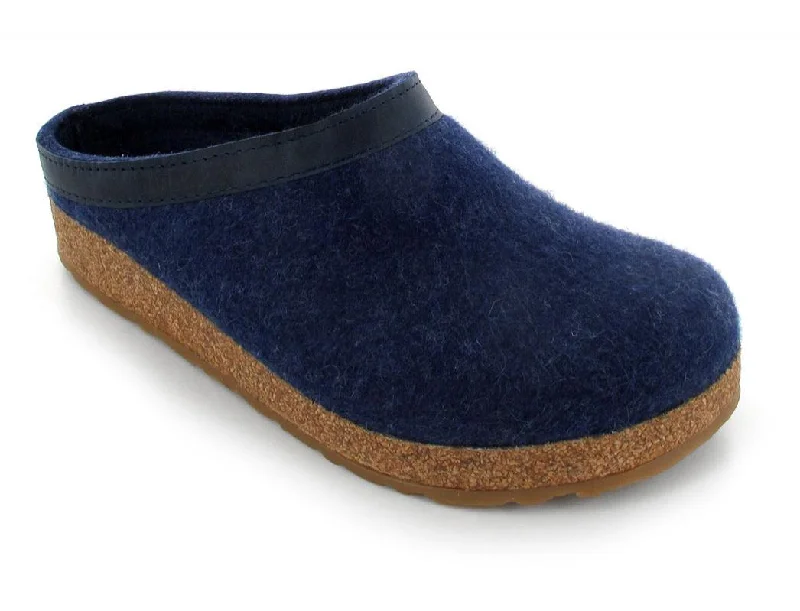 Slippers with daily rest-HAFLINGER® Slippers | Grizzly Torben, Denim