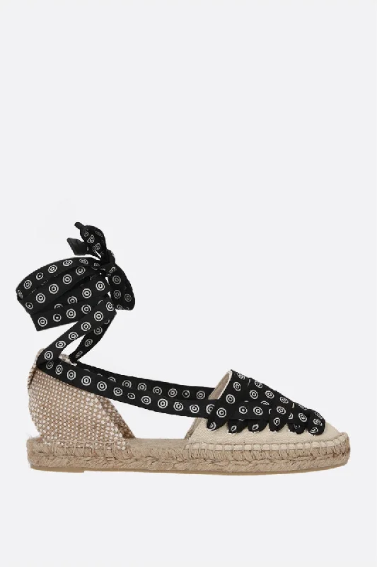 sleek silver flats-Jean canvas espadrilles